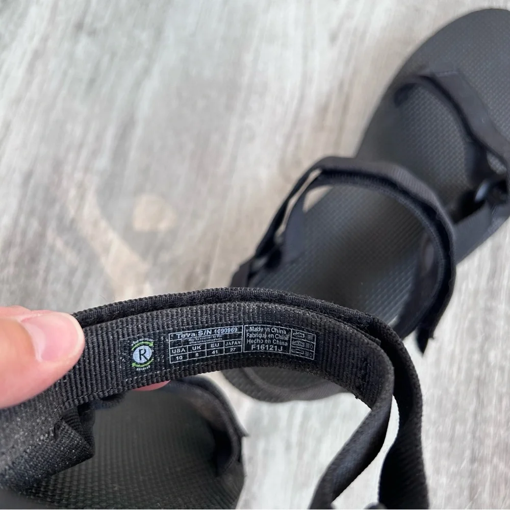 Teva Midform Universal Sandals Womens Size 10 Black Strappy Minimalist platform - Picture 10 of 10